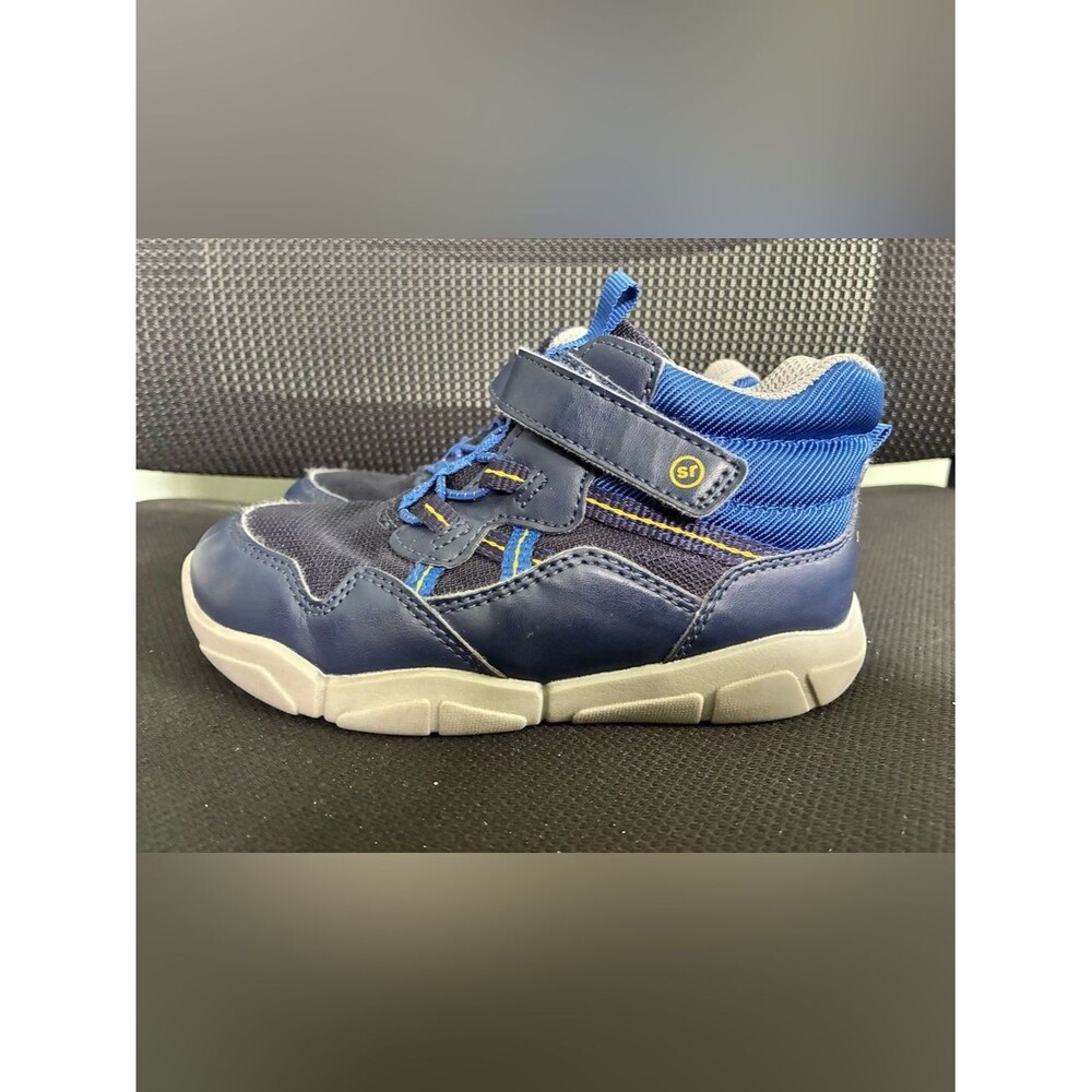Stride Rite Wooyum Toddlers Kids Boys Navy High-Top Slip On Velcro Sneaker Sz 11